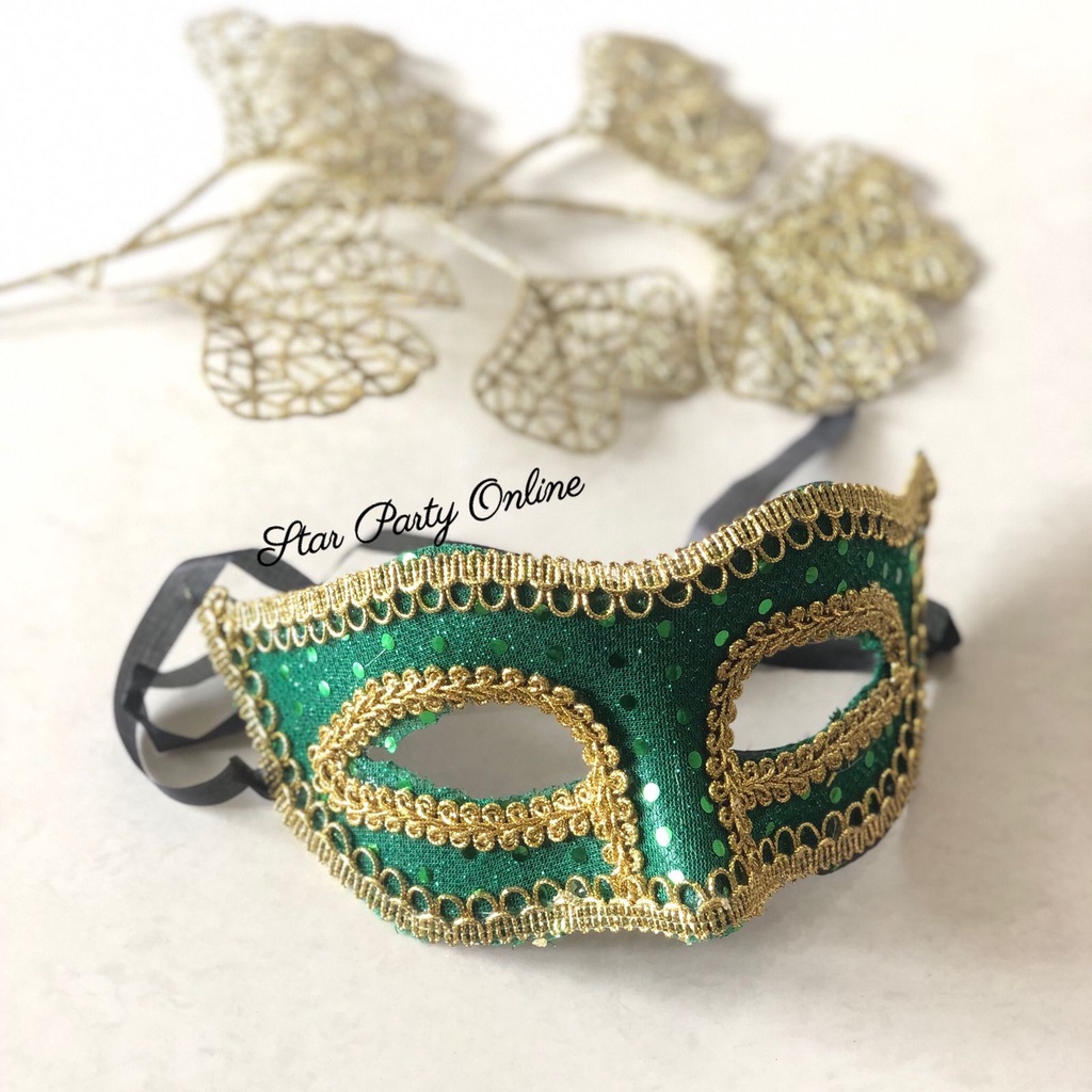 Topeng Renda Emas (banyak warna) / Topeng Pesta / Masquerade / Halloween/ Party Mask/ Women Mask/ Topeng Wanita/ Topeng Pria/ Pesta Kostum