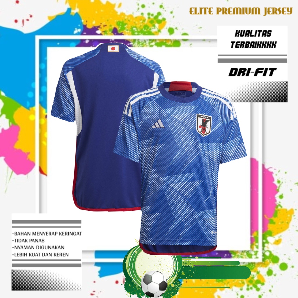 JERSEY SEPAK BOLA TIMNAS JEPANG HOME WORLD CUP OFFICIAL 2022/2023 GRADE ORI IMPORT | BAJU BOLA PIALA