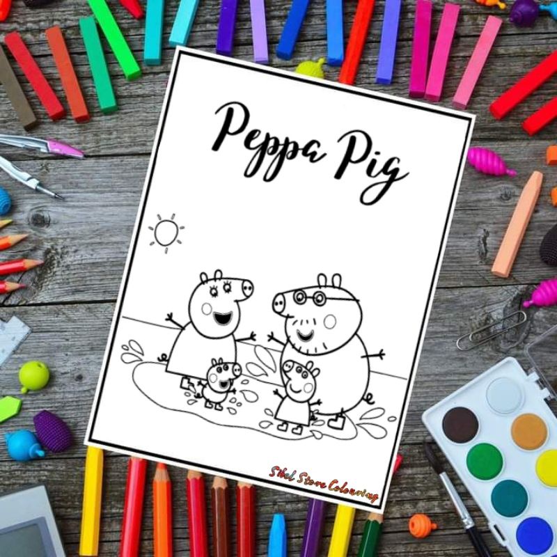 

Kertas Mewarnai Gambar Anak Tema Peppa Pig 01 / Kertas Gambar / Kertas Mewarnai Gambar (10 Lembar)