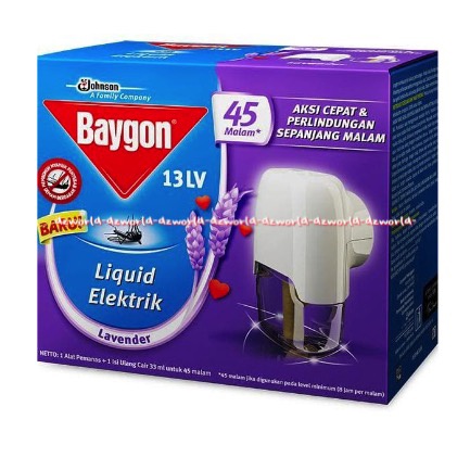 Baygon Liquid Elektrik Wangi Lavender 30 malam Obat Nyamuk Colok Wangi Lafender 30Malam Obat Nyamuk Listrik Cair Model Colokan Baigon Bay Gon