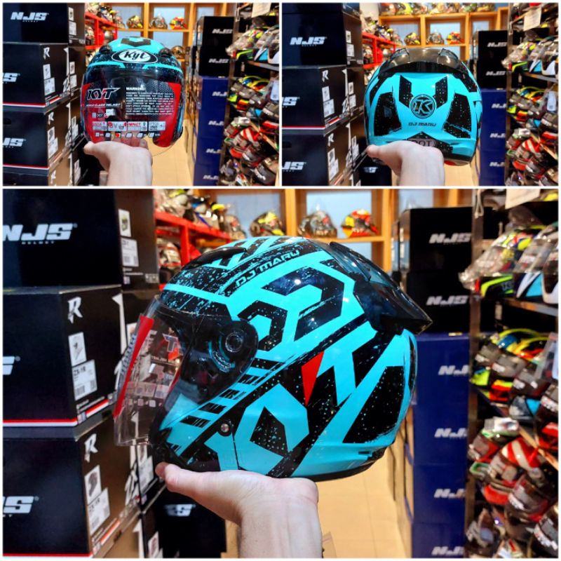 HELM KYT DJ MARU #16 BLACK BLUE