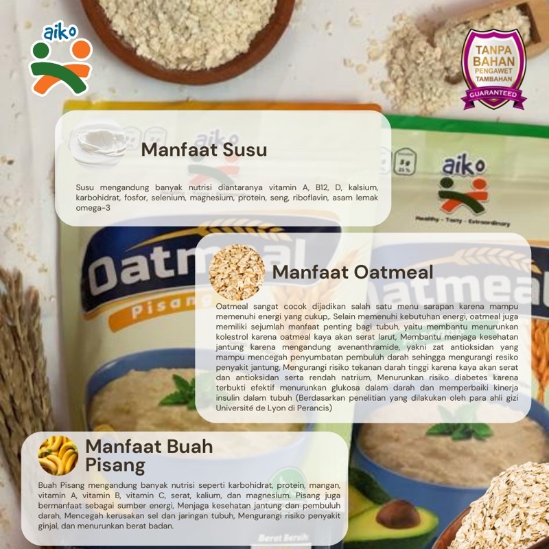 Aiko oatmeal - oatmeal Mpasi bayi