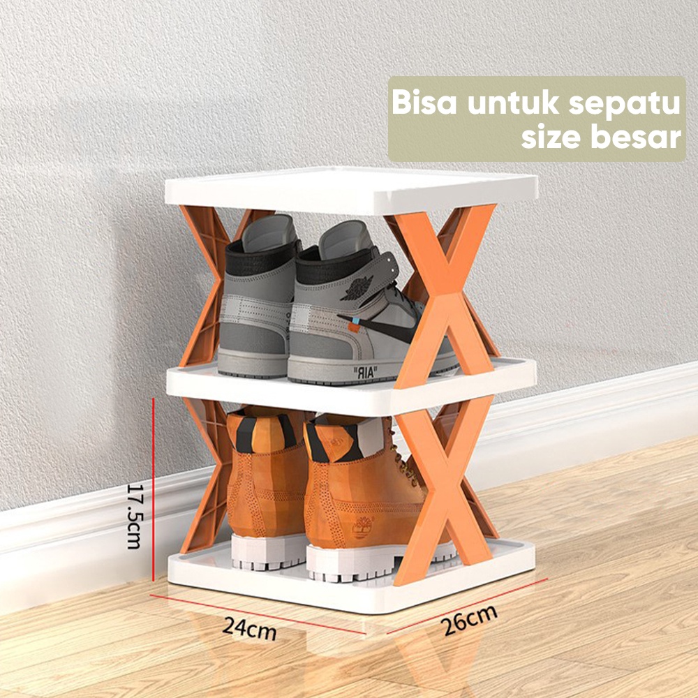 Lazy Bear  Rak Sepatu Susun C49/C75 Shoe Rack Sandal Holder Rak Kamar Mandi Serbaguna