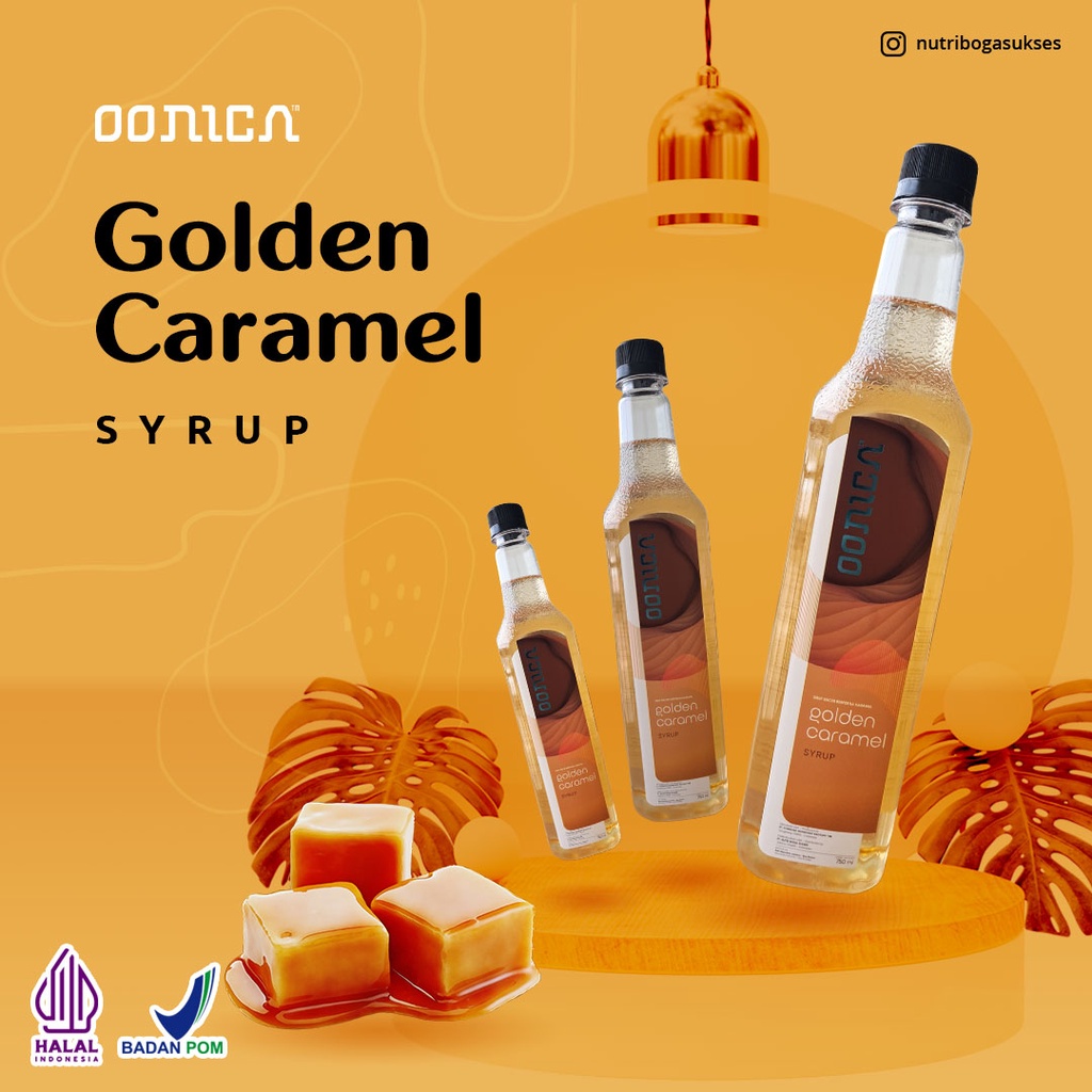 750ml OONICA Golden Caramel Syrup (sirup dengan rasa gula karamel)