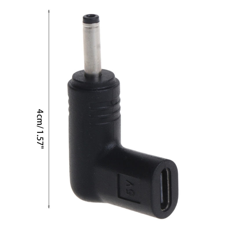 Zzz Adapter Konverter Power Charging DC 3.5mmx1.35mm 90 Derajat Tipe C Ke 3.5x1.35mm