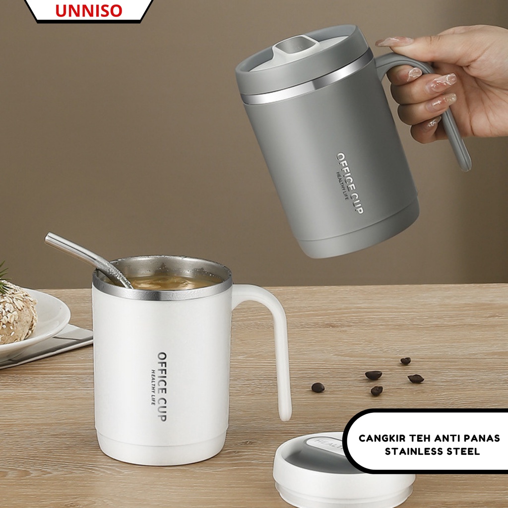 UNNISO - Cangkir Teh Anti Panas Stainless Steel