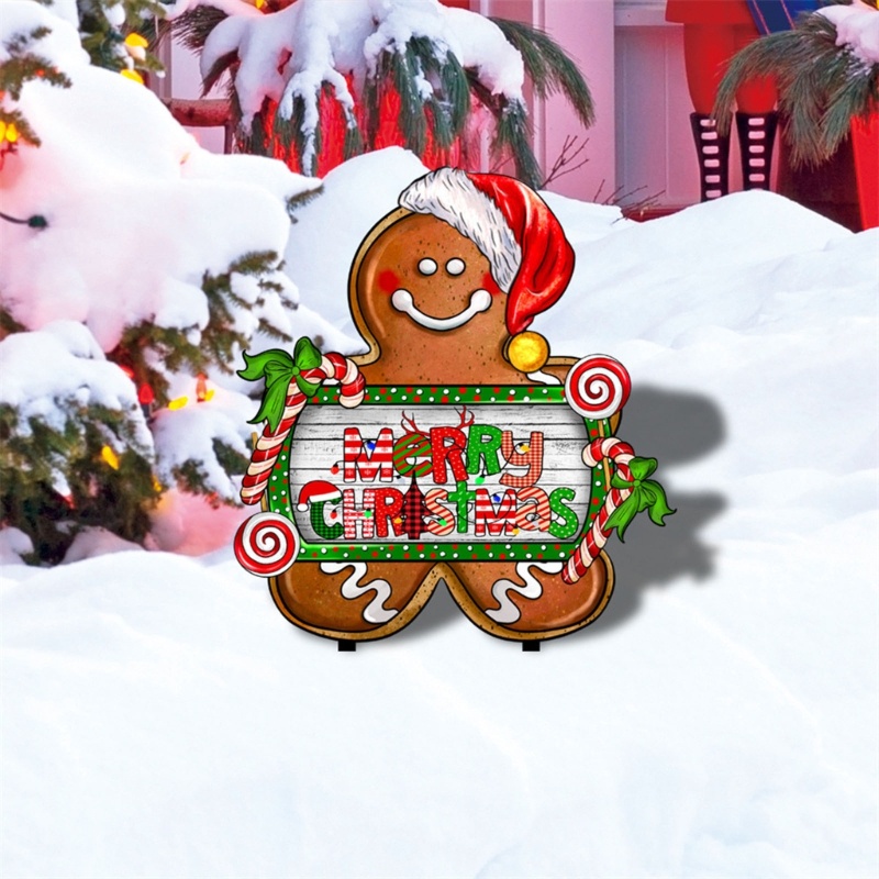 Zzz Hiasan Gantung Bentuk Gingerbread Untuk Dekorasi Taman / Outdoor
