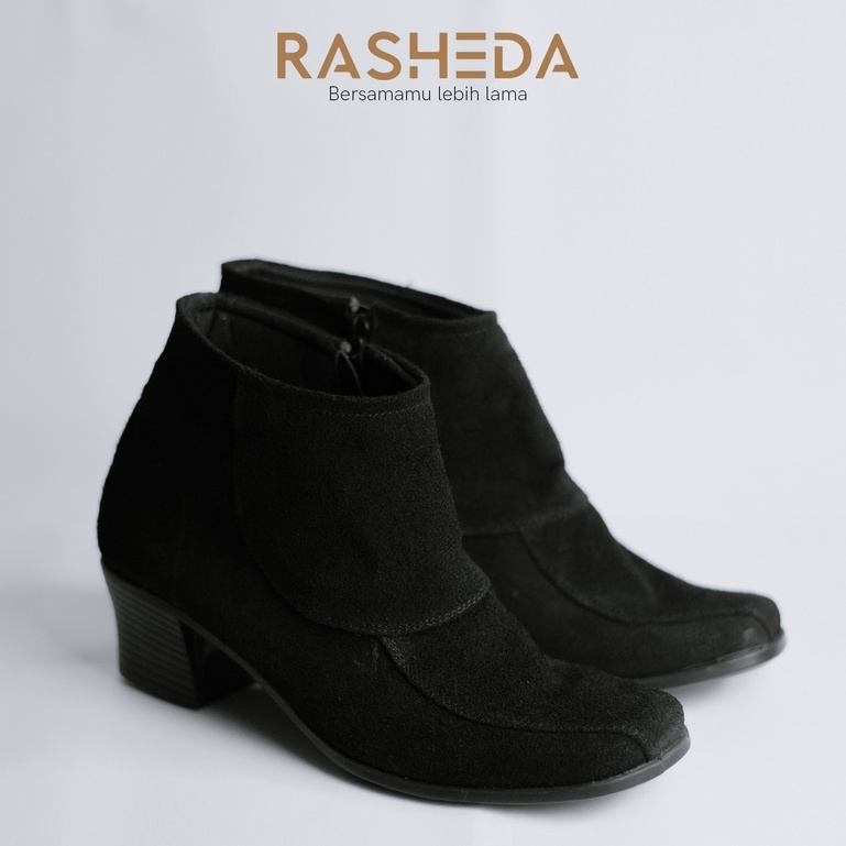 Sepatu Wanita Kulit Asli Rasheda BC 02 Kasual Boot