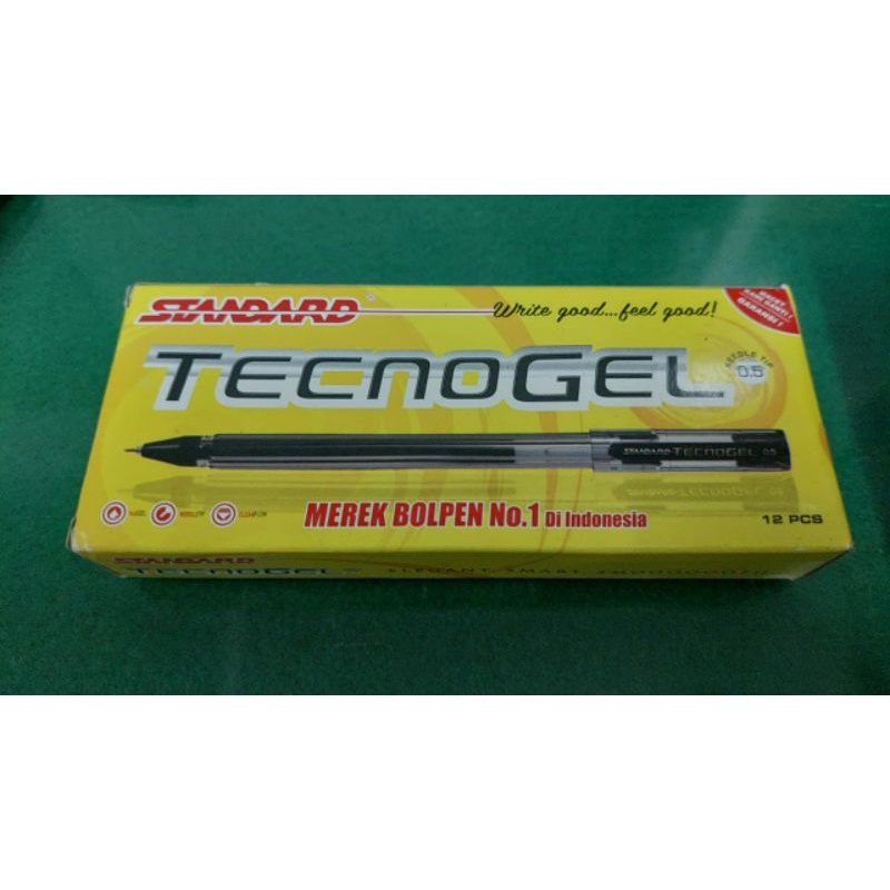 

[BOX ISI 12] PULPEN STANDARD TECNOGEL 0.5 MM HITAM / PULPEN CAIR / BOLPEN GEL / BALLPOINT