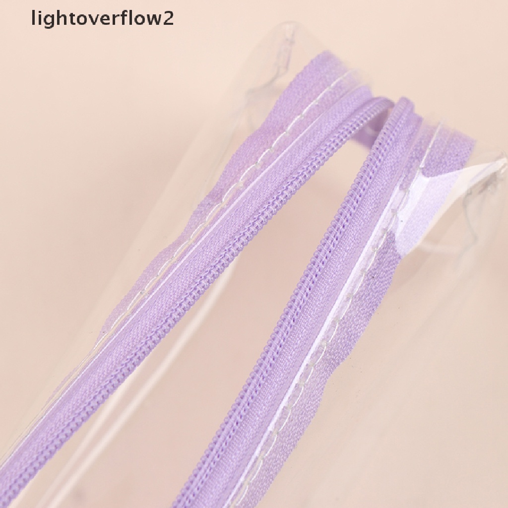 (lightoverflow2) 1pc Tas Organizer Pensil / Kosmetik / Makeup Transparan Dengan Resleting