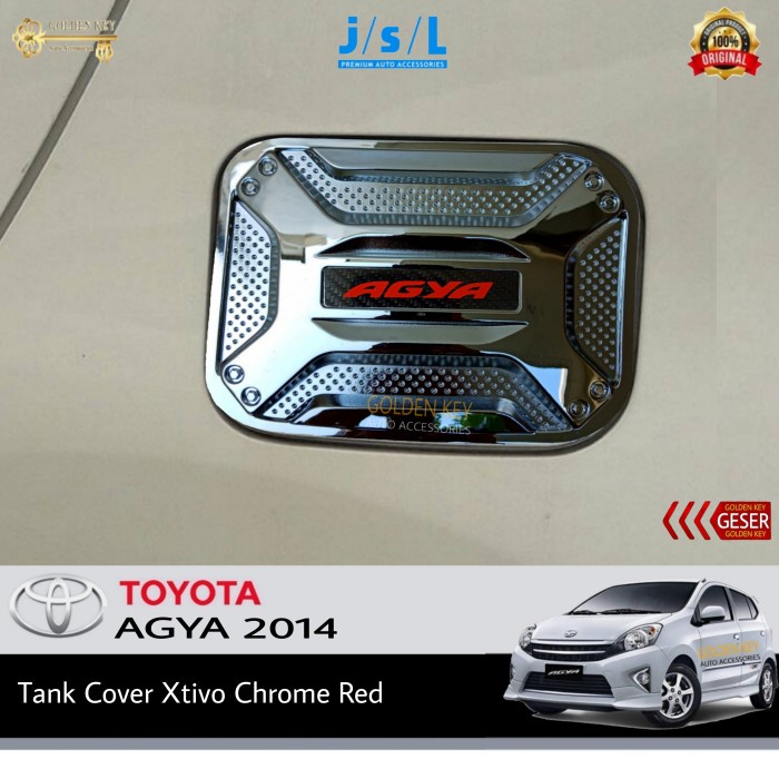 [COD] Jsl Tutup Tangki Bensin Agya 2014 Tank Cover Xtivo Chrome Red / Perlengkapan Variasi Mobil Mur
