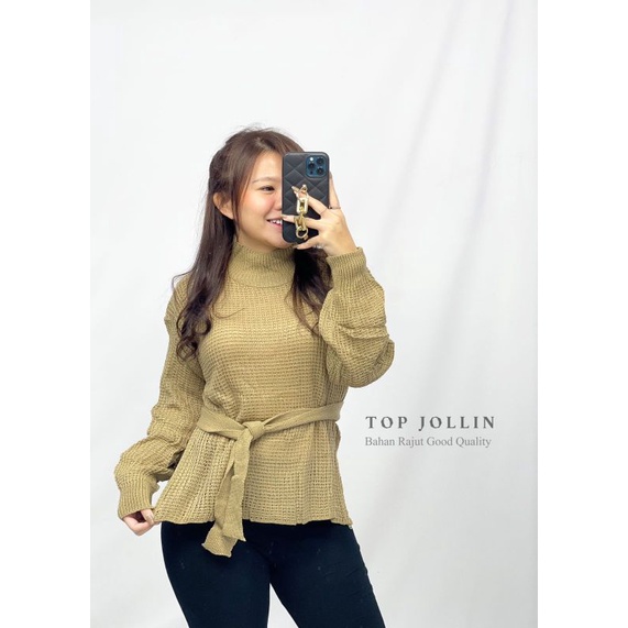 MDLV ~ TOP JOLIN RAJUT KOREA STYLE / BLOUSE KOREA RAJUT LENGAN PANJANG / FASHION WANITA
