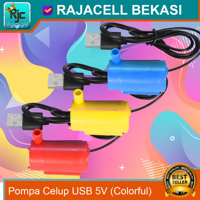 Pompa Celup USB Submersible Water Pump Pompa Air 5V DC Colorful