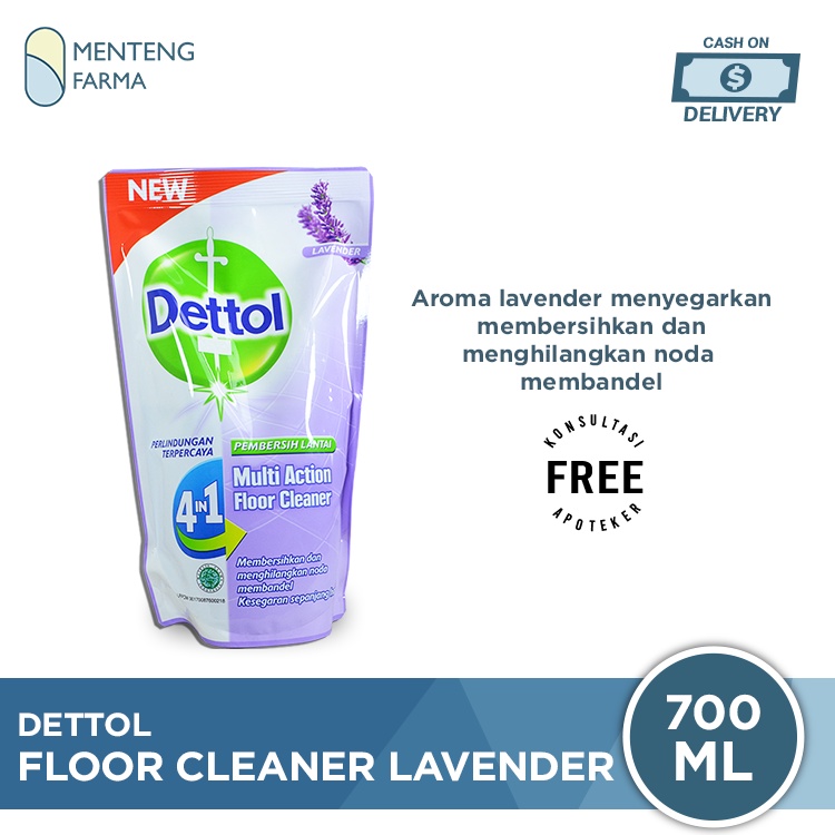 Dettol Multi Action Floor Cleaner Lavender 700 ML - Pembersih Lantai