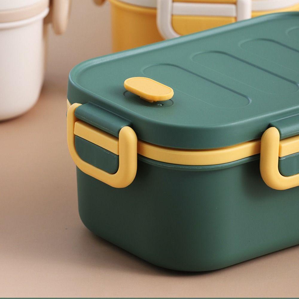 Top Lunch Box Portable Untuk Pelajar Pekerja Kantor Wadah Makanan Dua Lapis