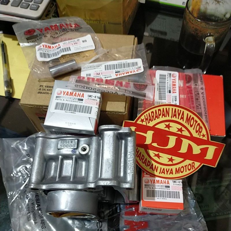 BLOK SEHER PISTON KIT SET JUPITER MX OLD JUPITER MX NEW 135CC ASLI YAMAHA 50C