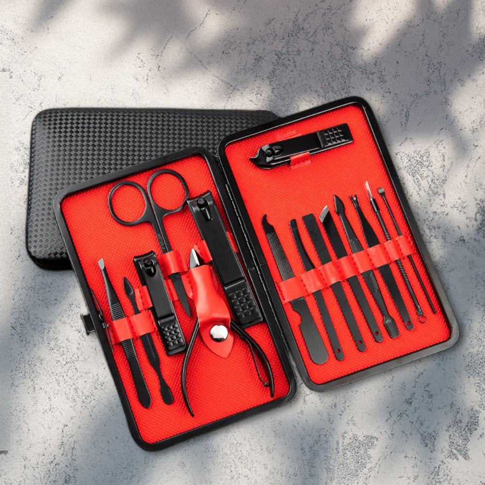 R-flower 18PCS Gunting Kuku Kit Profesional Nail Nipper Pedicure Set Alat Pedicure