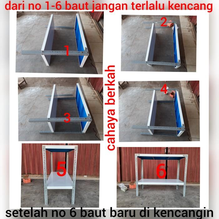 Rak besi meja kompor 2 susun