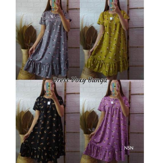 ➳Murah Banget✸ ECAYP DRESS VOXY REMPEL | DRESS BUSUI (BANYAK MOTIF) 76 Baru