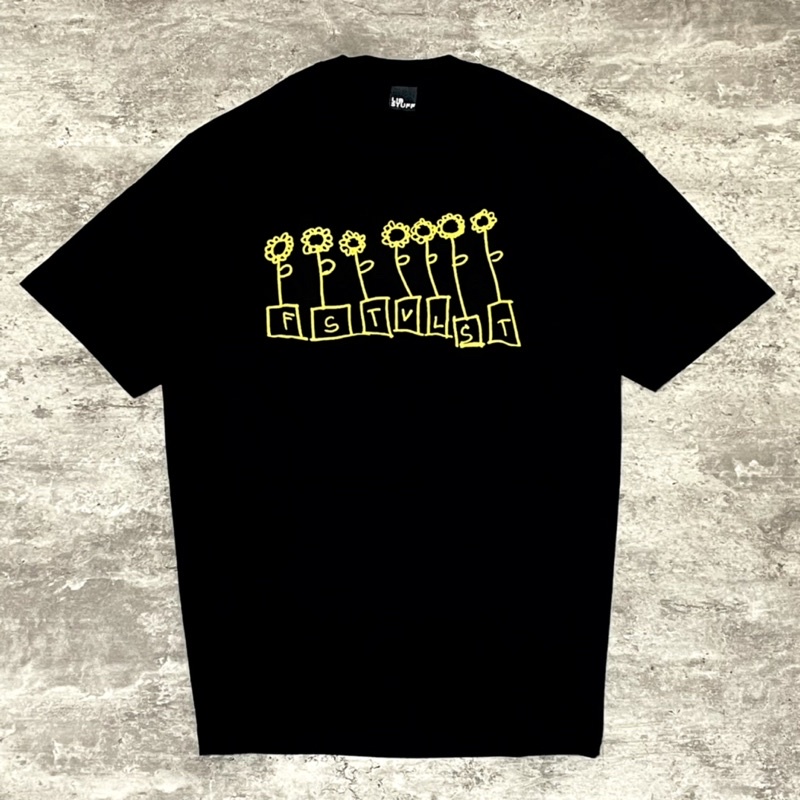 noov music merch Fstvlst - Bunga Tshirt - Black | Kaos Band Original Kaos Pria