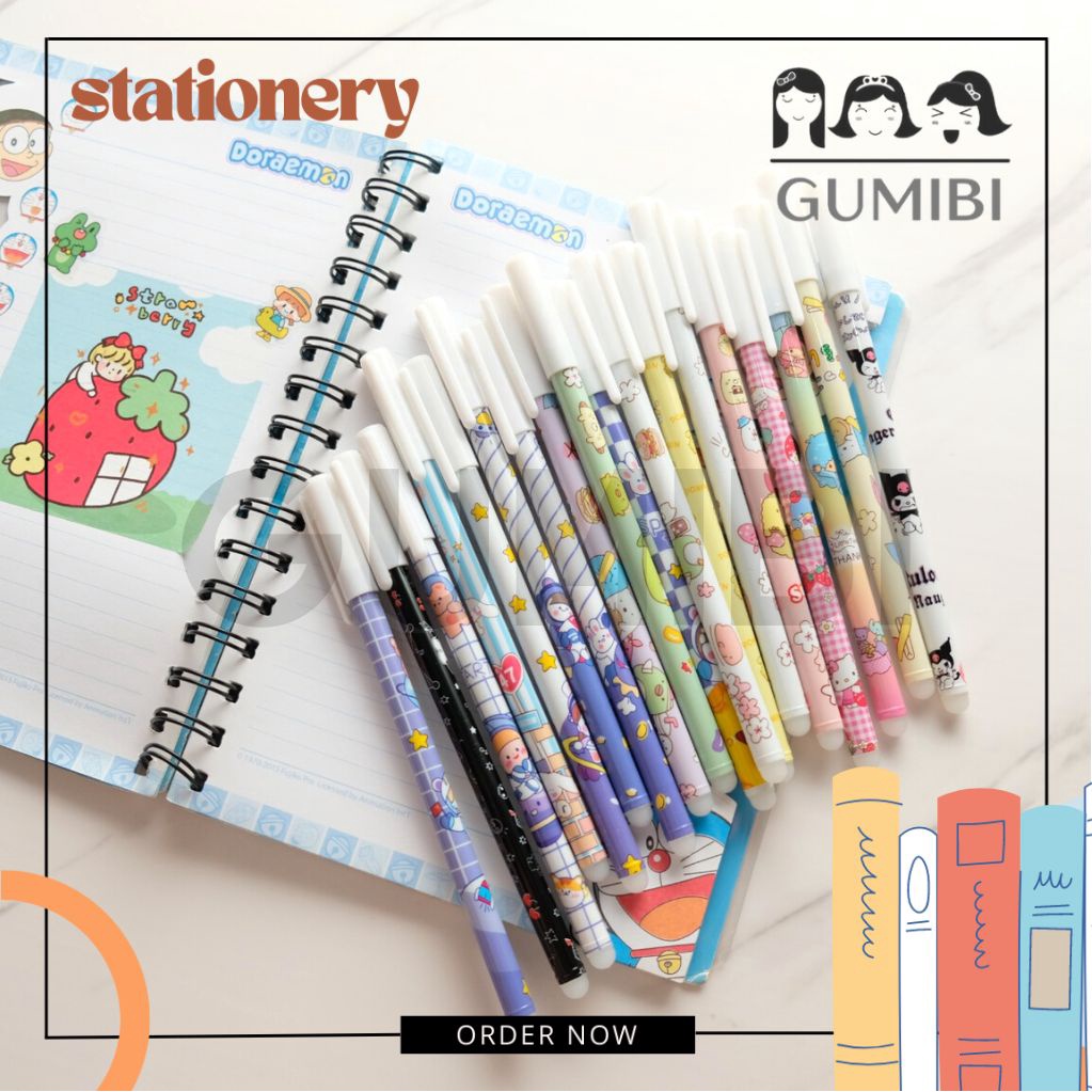 

12 PCS PULPEN HAPUS TINTA BIRU BOLPEN BISA DIHAPUS ERASABLE PENA