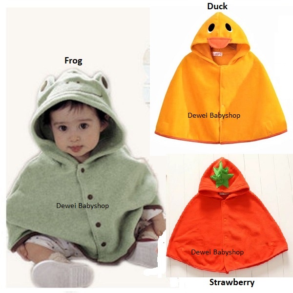 Jaket Bayi Karakter Model Penutup Kepala ( Baby Hoodie Jacket / Mantel Anak )