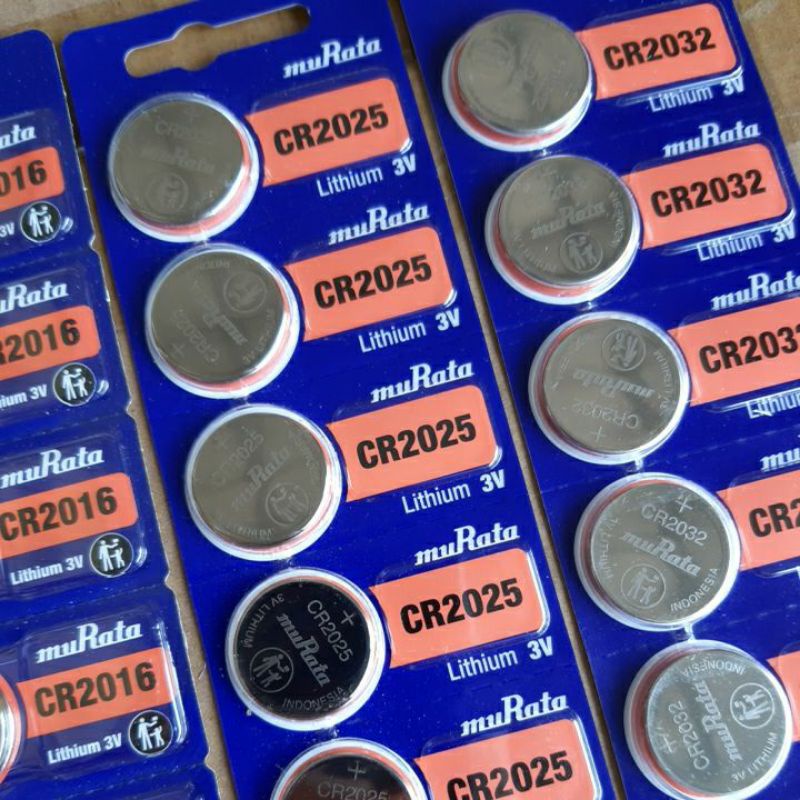BATU BATTERY MURATA CR2016 BATU REMOT CR2025 BATTERIES CR2032 UNTUK MOBIL JAM WATCH REMOTE MOBIL LITHIUM 3V MURATA ORIGINAL