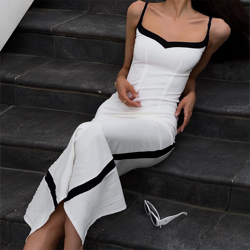 【AMY J】Fashion Sleeveless Bodycon Knitted Long Dress 7113