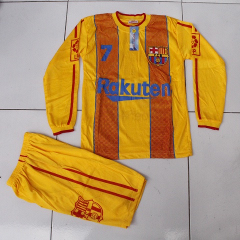 setelan baju bola kiper barcelona baju bola kiper barcelona kuning