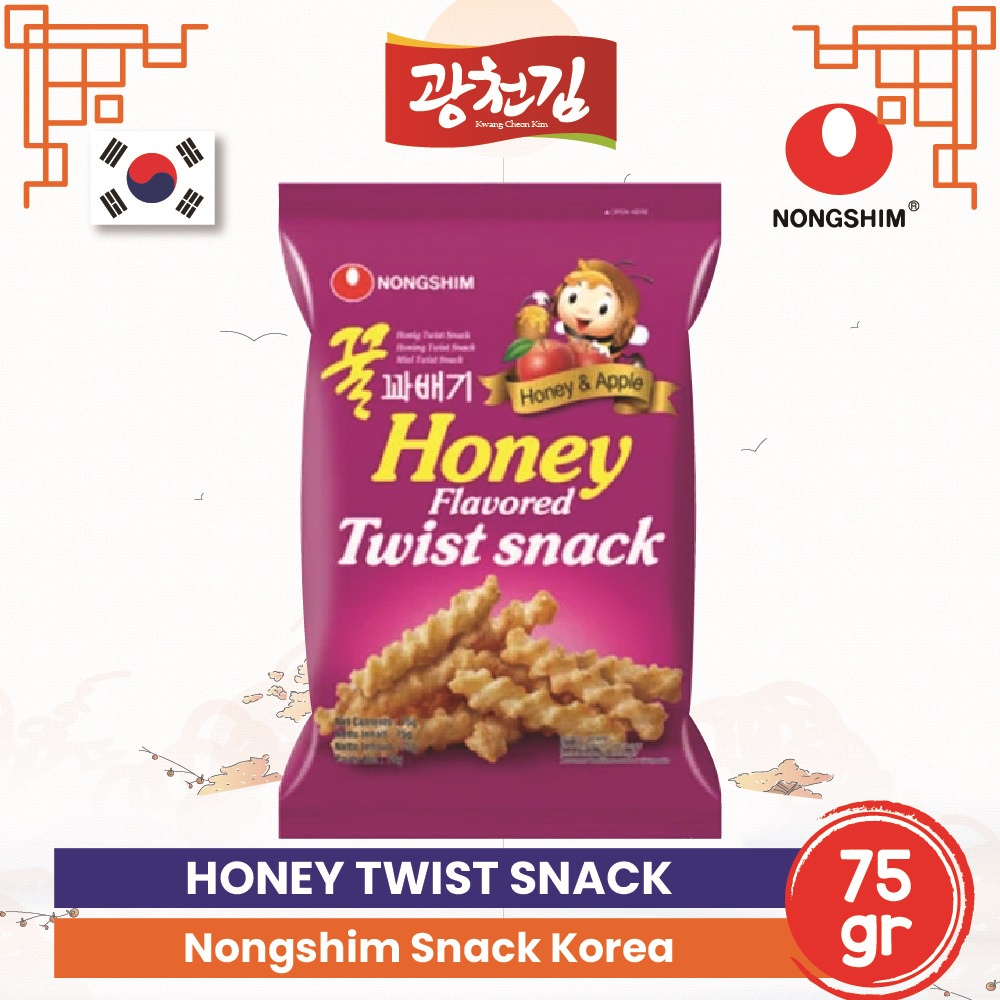 

KC. Nongshim Honey Twist Snack- Makanan Ringan Rasa Madu Dan Apel 75gr