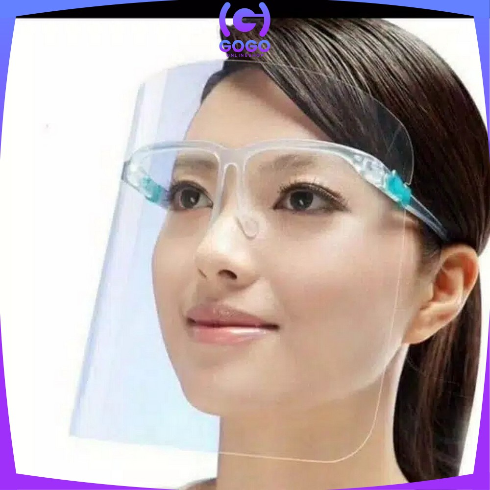 GOGO-C34 Face Shield Kacamata Pelindung Wajah Face Mask Faceshield Kaca Mata Nagita IMPORT Anti Fog