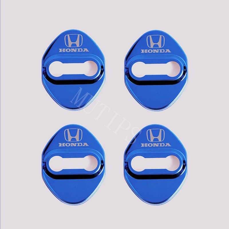 4pcs Cover Pelindung Kunci Pintu Mobil Bahan Stainless Steel Untuk Honda Freed Brio City Civic CRV HRV BRV Accord Jazz