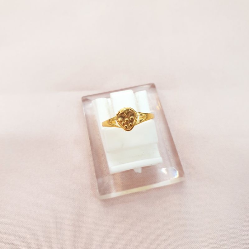 Cincin anak strawberry emas asli kadar 300