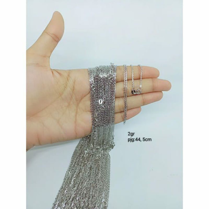 kalung perak 925 asli lapis emas kalung nori vensy kecil kalung fashion import silver925