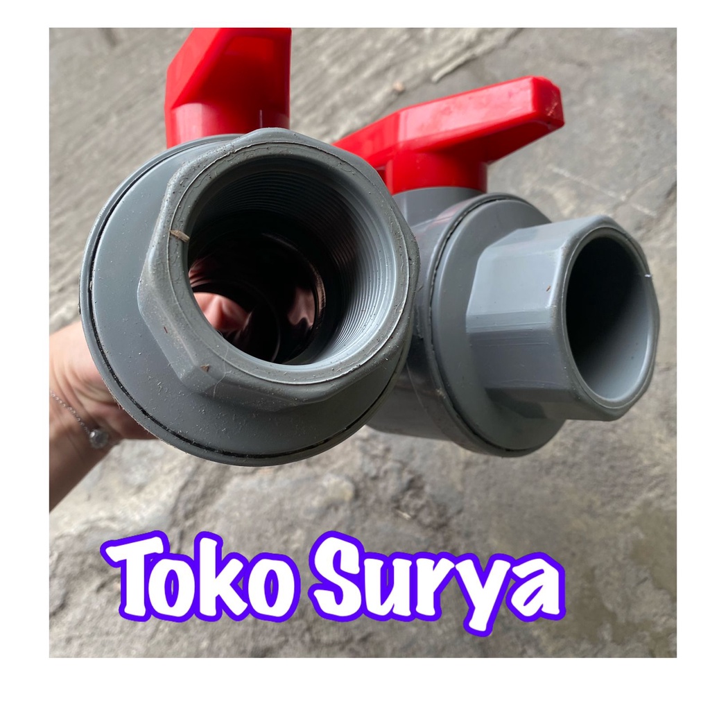 Baru Ball Valve 11/2" ( Satu Setengah Inch )Stop Kran 11/2" Ball Valve Pvc 11/2" Stop Kran 11/2" Kdj