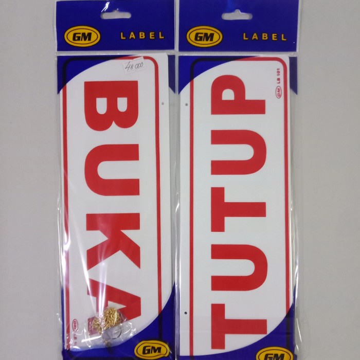 

murah LABEL SIGN HOLDER GM - BUKA TUTUP