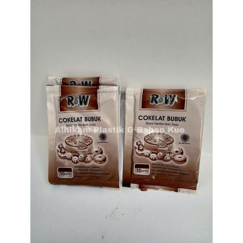 

Cokelat Bubuk Rajawali 10gr Sachet / Coklat Bubuk RW 10gr 10pcs