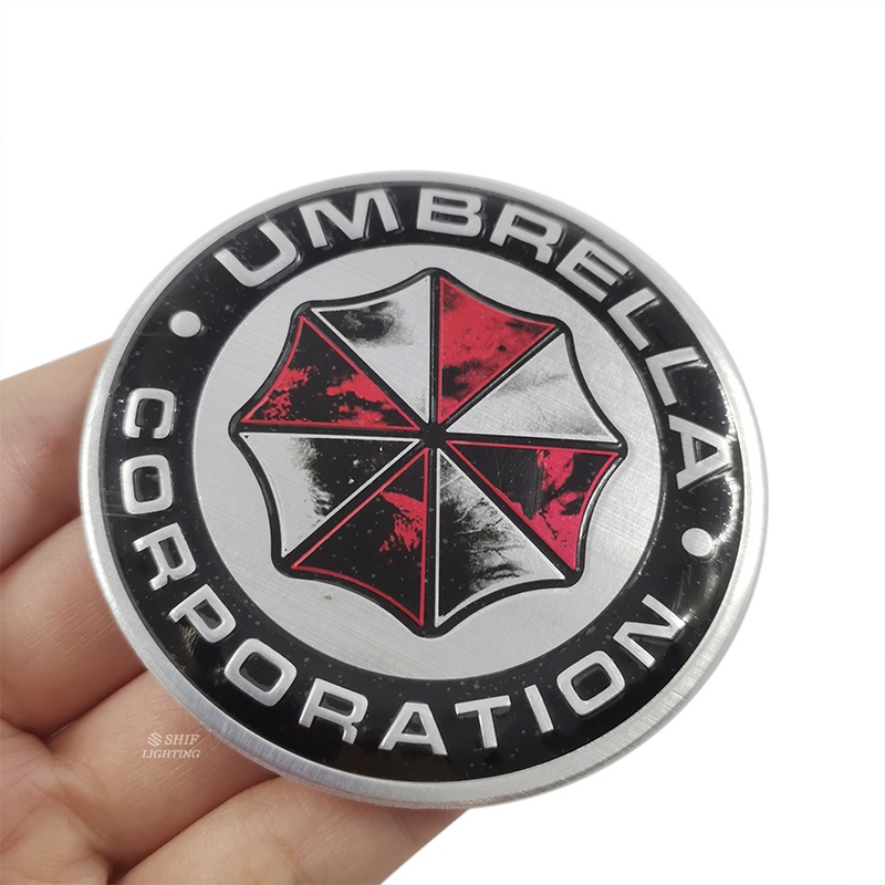 1pc Stiker Emblem Logo Umbrella CORPORATION Bahan Aluminum Untuk Dekorasi Mobil