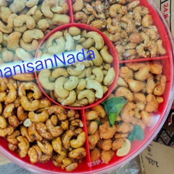 

SALE!!Kacang mede mix /Mede Tray 5 rasa berat 1000 gram|KD7