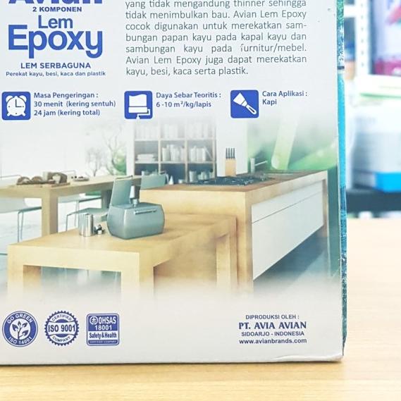 

Lem Epoxy AVIAN 2 Komponen (Resin + Hardener) 340 Gram