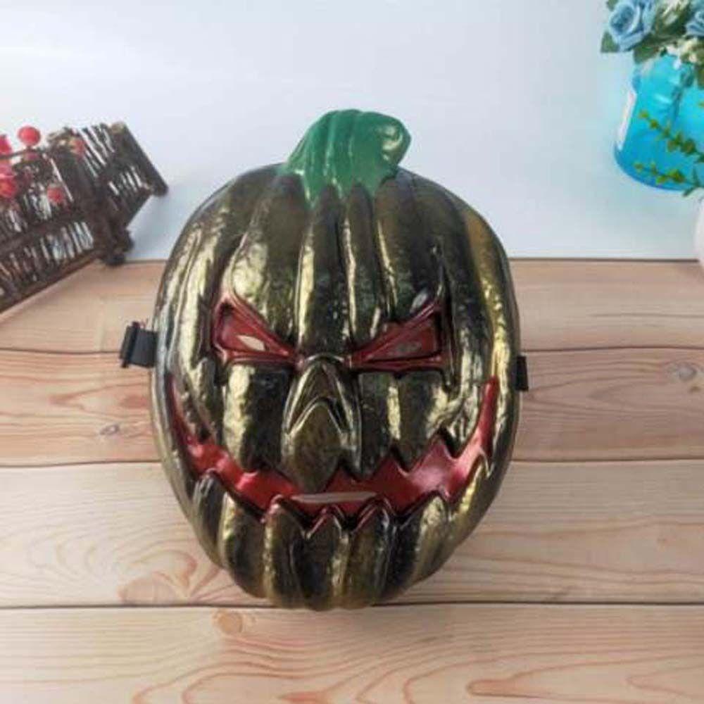 [Elegan] Labu Kepala Topeng Pumpkin Unisex Pesta Properti Masquerade Festival Kostum Prop Topeng Wajah Penuh Topeng Halloween