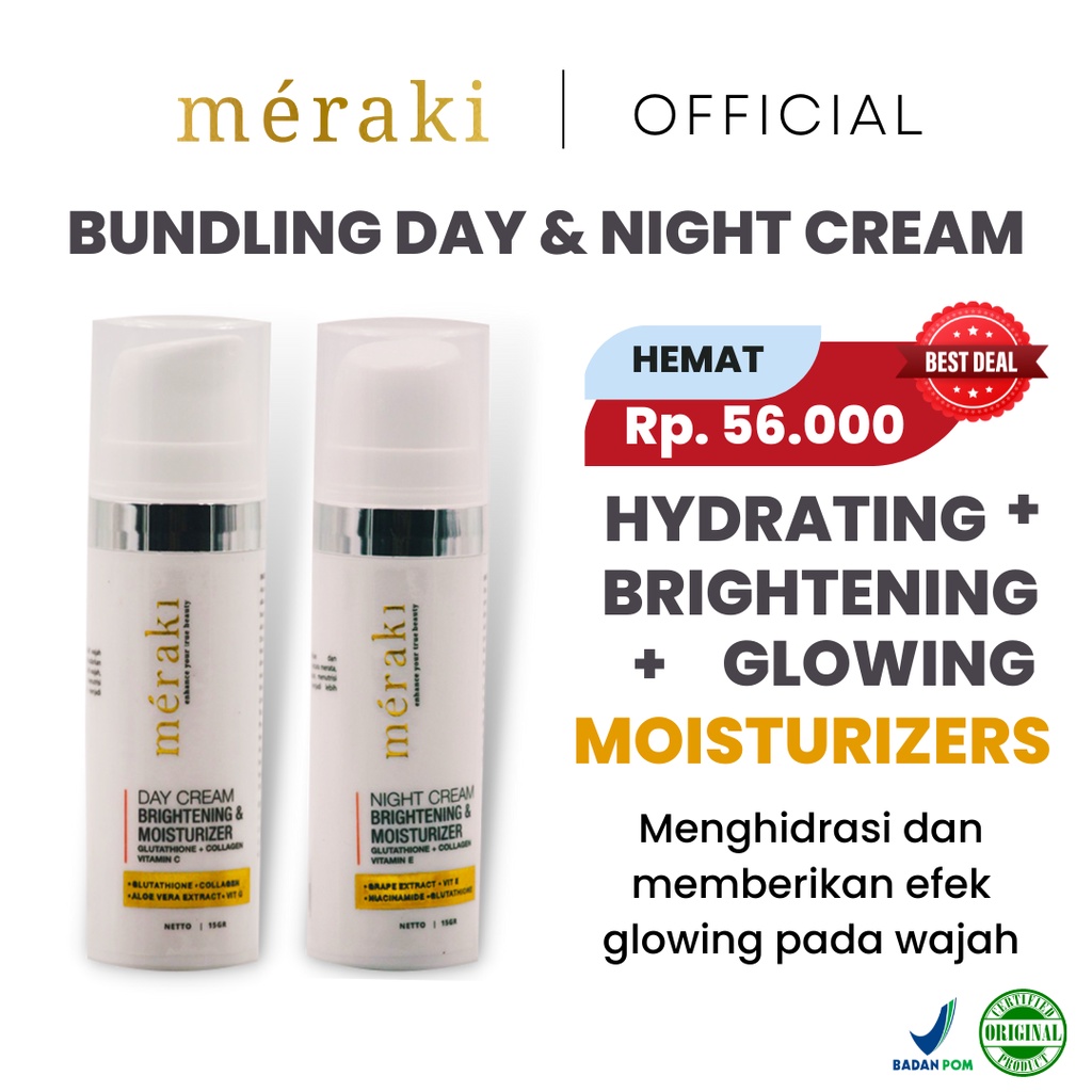 [𝐂𝐥𝐞𝐚𝐫𝐚𝐧𝐜𝐞 𝐒𝐚𝐥𝐞] Meraki Skincare - Value Pack Brighetning Day Cream & Night Cream