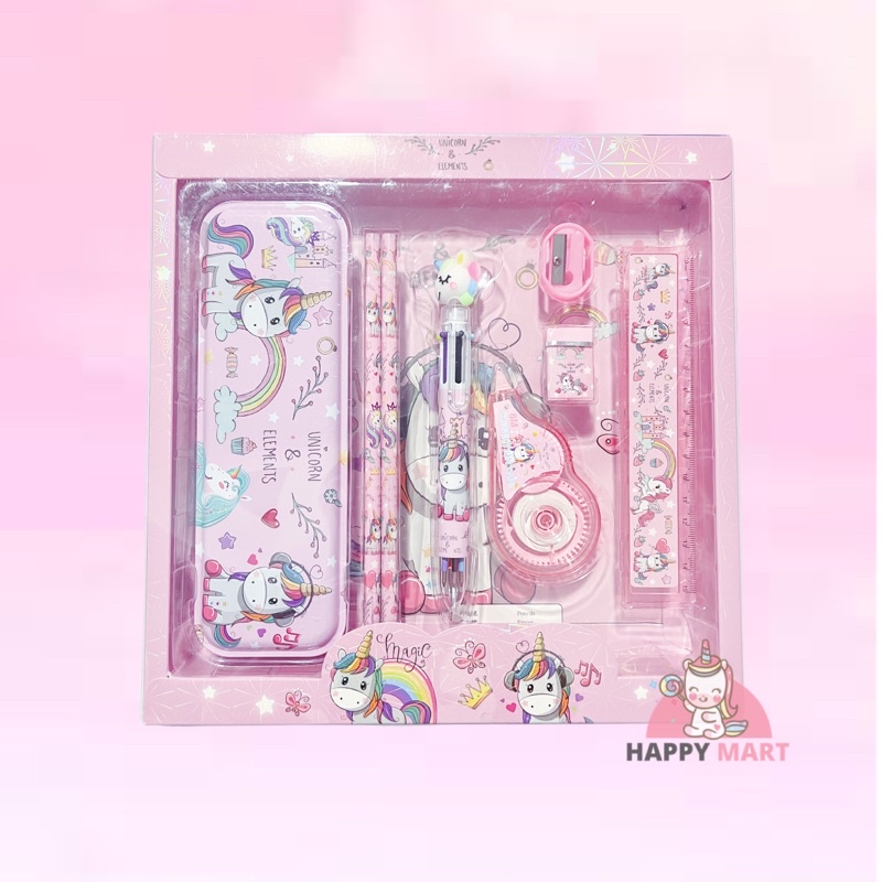 

Kotak pensil set pen unicorn / frozen