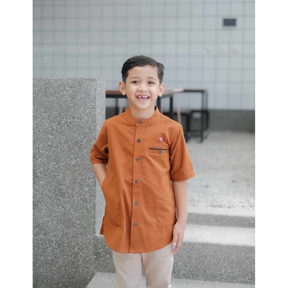 Baju Kemeja Koko Couple Anak Ayah Lengan Panjang Tabina Bahan TOYOBO IMPORT Usia 1 tahun hingga Dewa