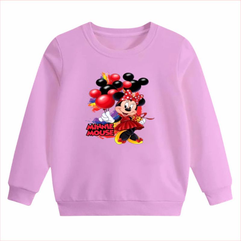 ((IB))SWEATER ANAK PEREMPUAN/MINNIE DIGITAL SABLON