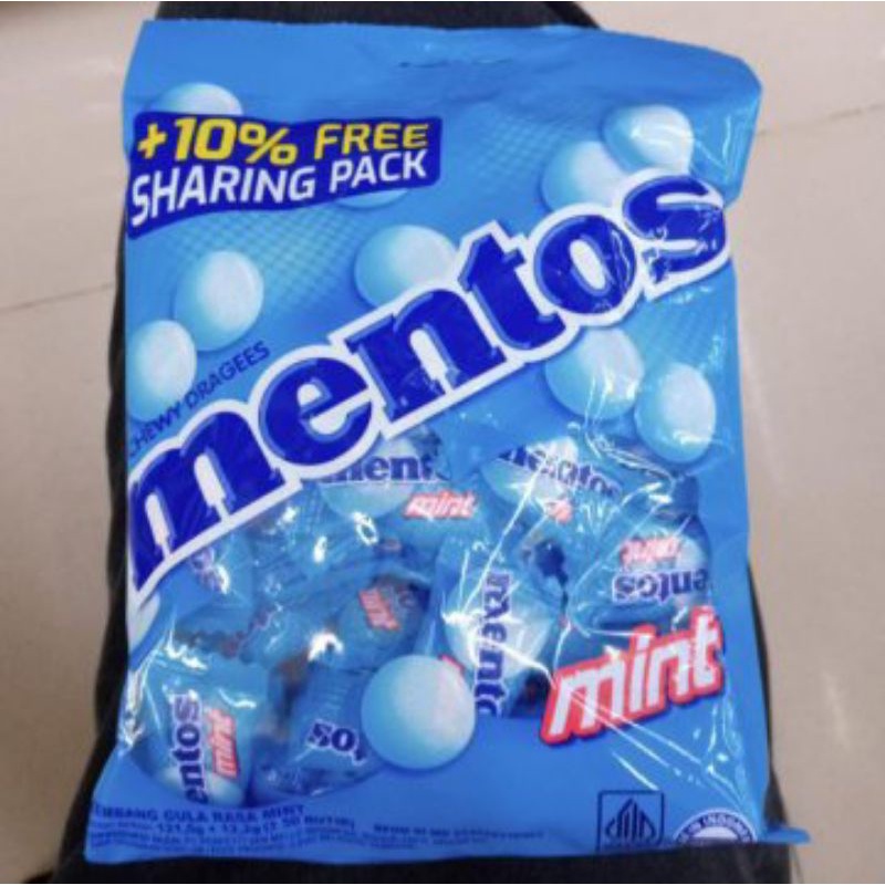 Permen mentos mint bag 121gr isi 45 pcs