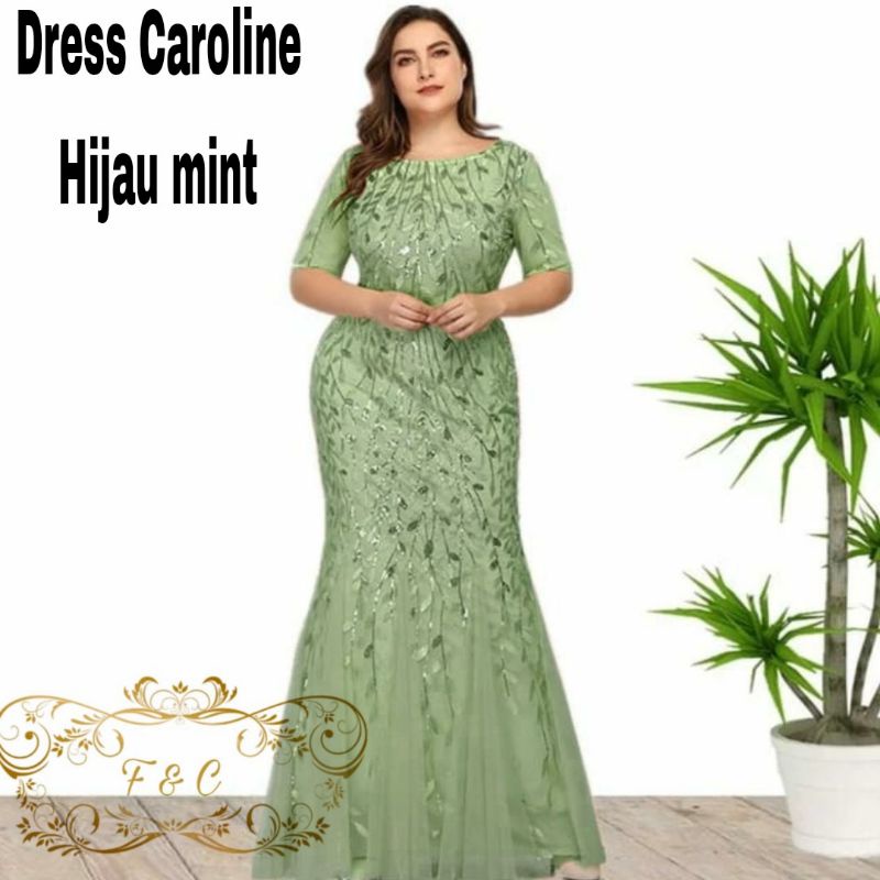 Feodora Fashion / Dress  Caroline Preminium / Dress wanita / Dress perempuan / Dress undangan / Model Duyung / Dress pesta(GOOD QUALYTI)