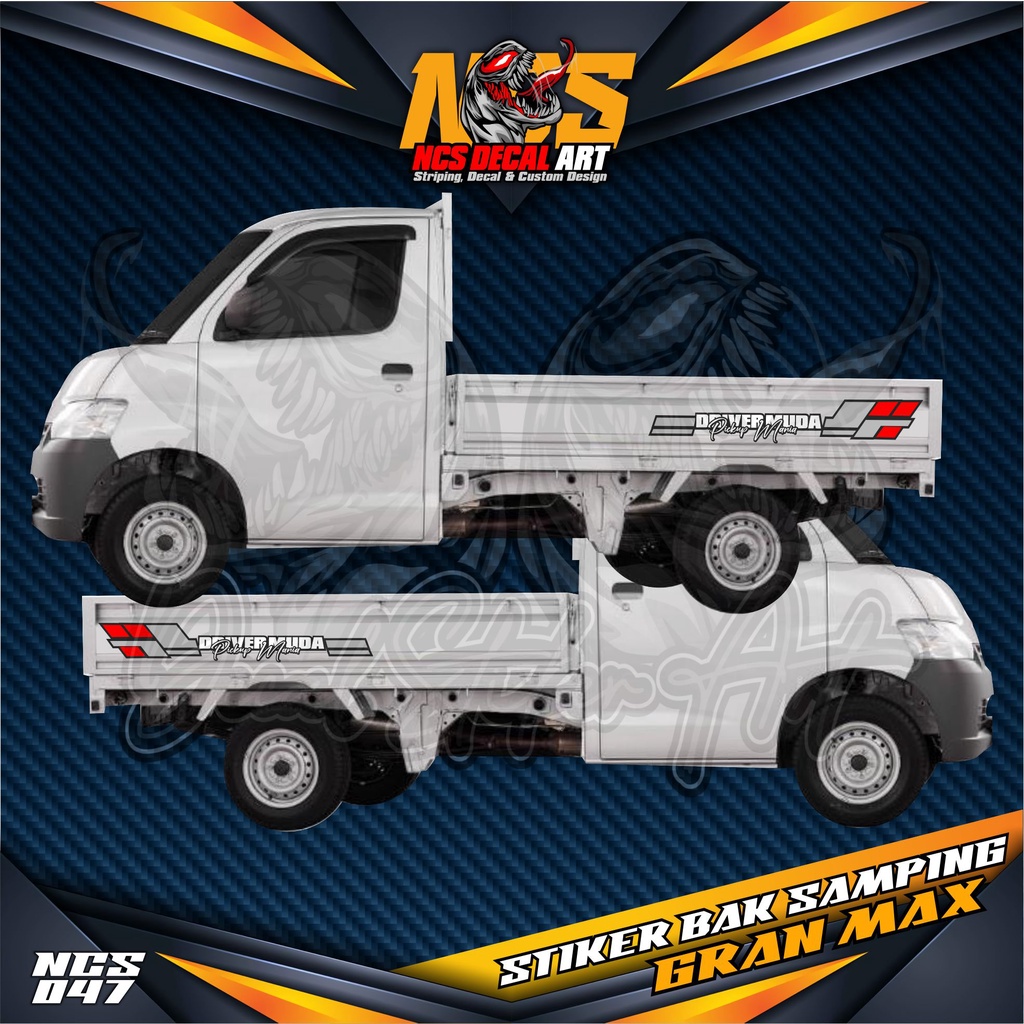 Stiker Bak Samping Pick Up L300 Stiker Vinyl Custom Stiker Variasi All Pick Up Carry / T120ss / Gran