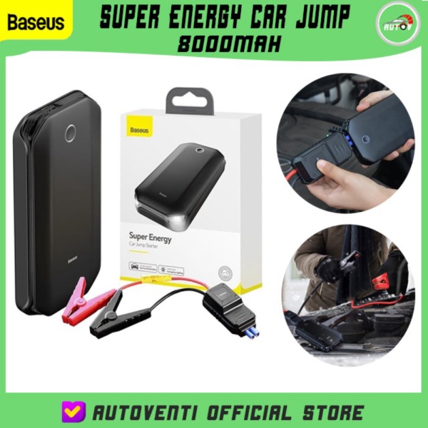 Jual Baseus Super Energy Car Jump Start Powerbank Jumper Aki Mobil 8000mAh Murah