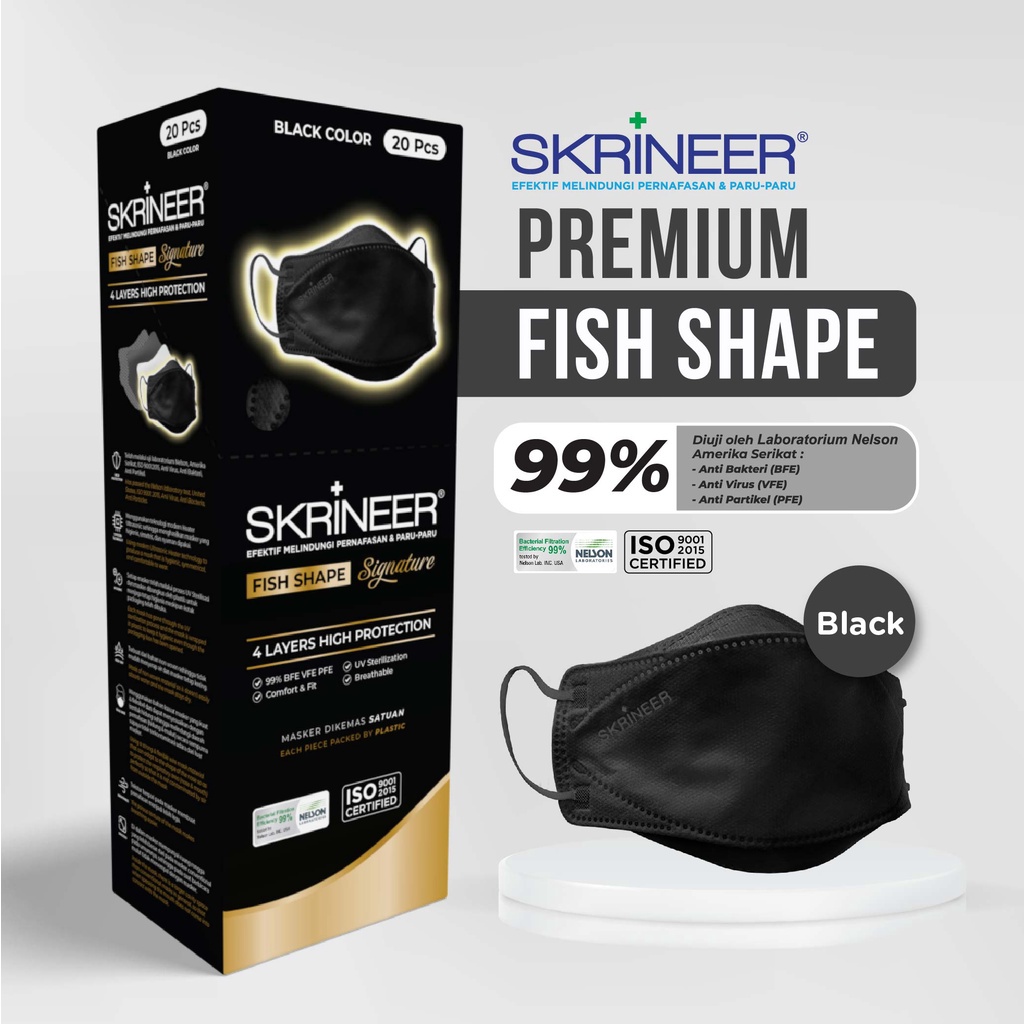 Skrineer Masker Fish Shape 4 ply Earloop